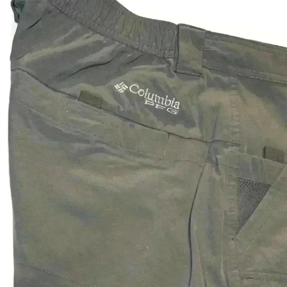 Columbia PFG Men's Cargo Shorts Gray Size Large Omni-Shade Technology - Picture 3 of 8